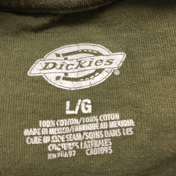 Dickies Oversized Short Sleeve Heavyweight T-Shirt Large Green - Picture 7 of 7